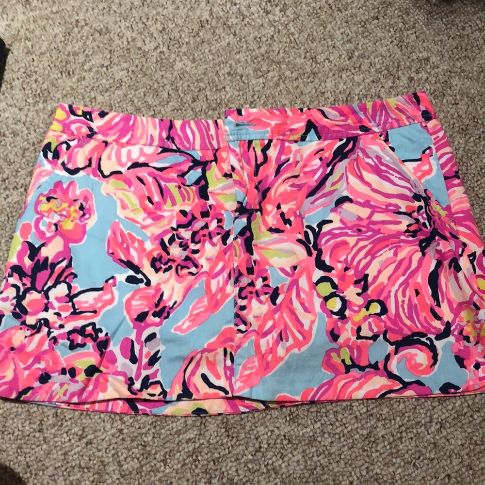 Lilly Pulitzer Pink Blue Floral Skort